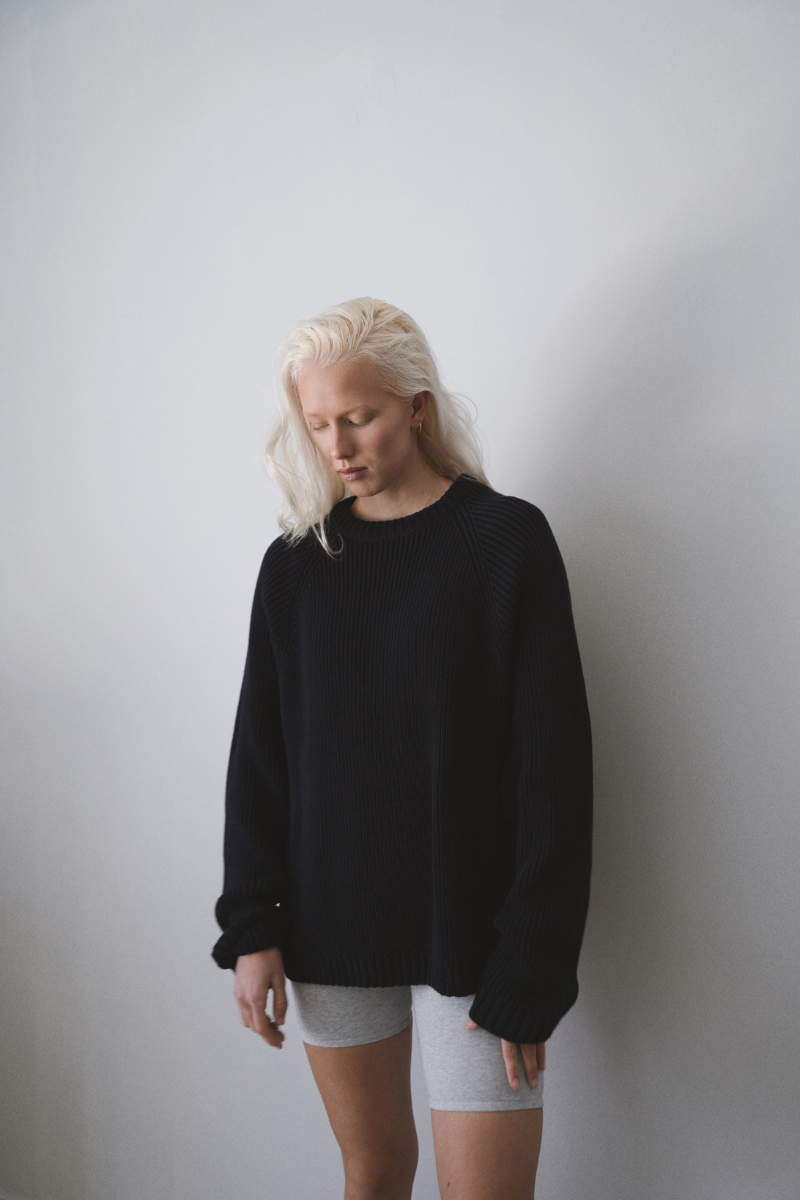 OUNCE garments Eva Cotton knit - navy