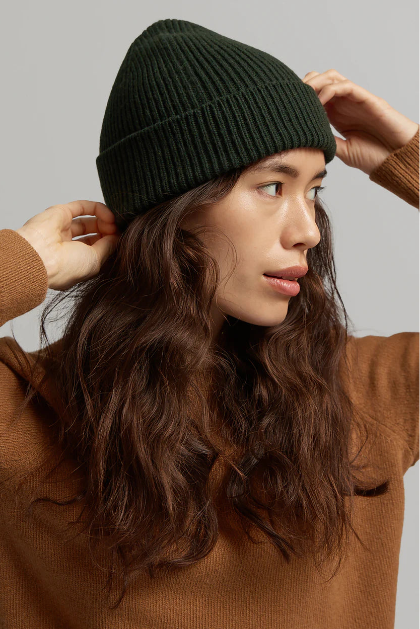 Colorful Standard Merino Wool Beanie - hunter green