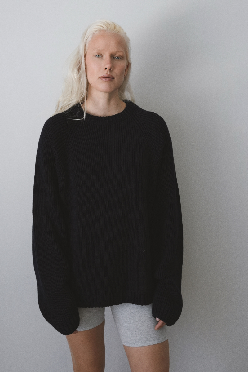 OUNCE garments Eva Cotton knit - navy