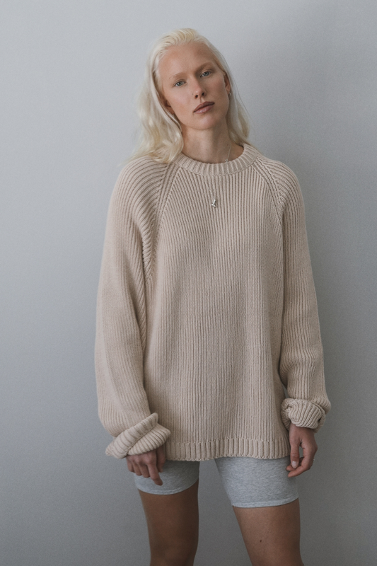 OUNCE garments Eva Cotton knit - sand