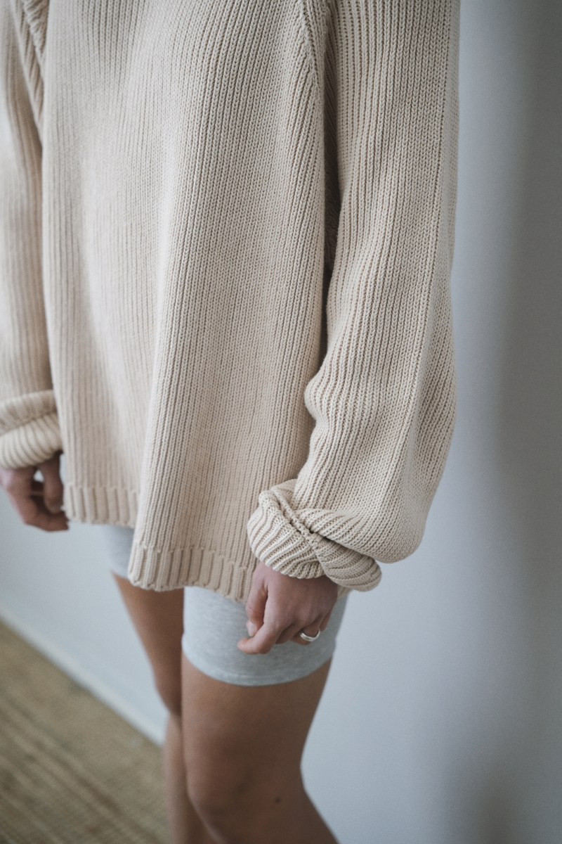 OUNCE garments Eva Cotton knit - sand