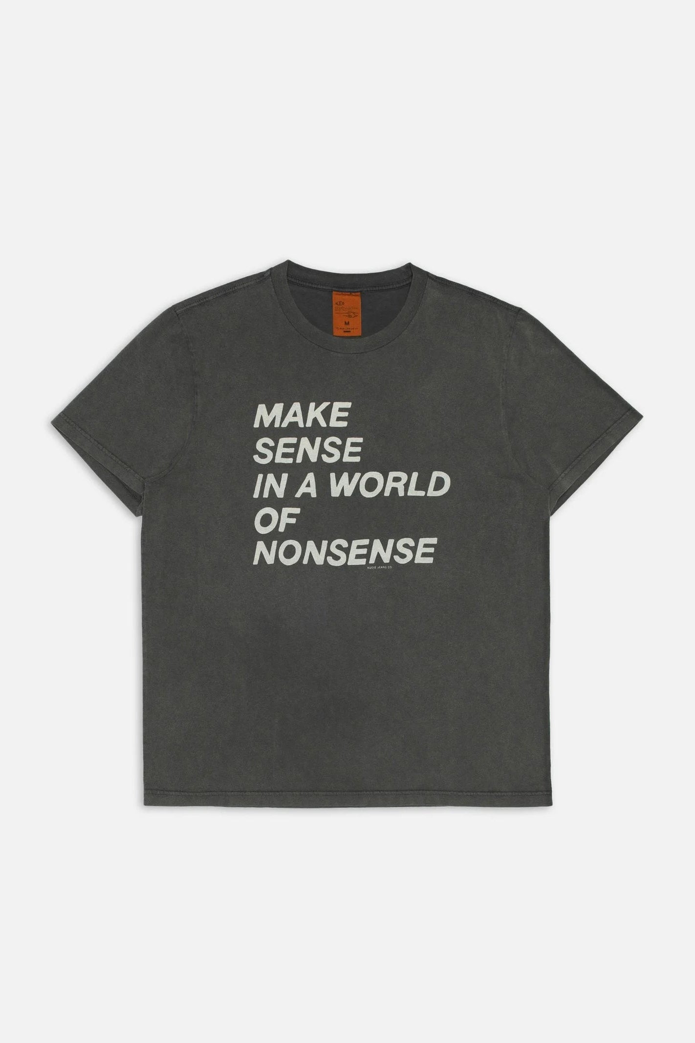 Nudie Jeans Roy Make Sense T-Shirt - antracite