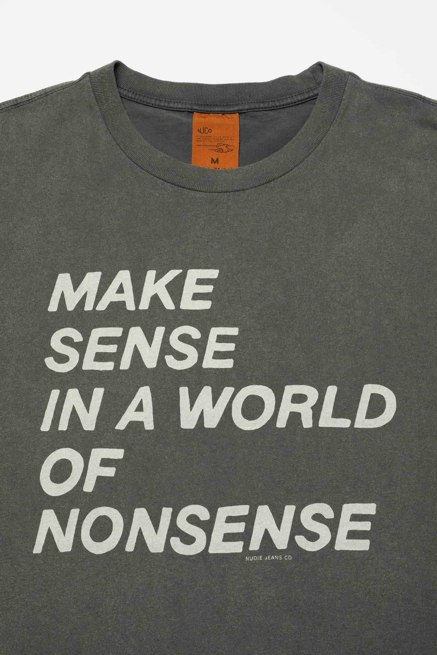 Nudie Jeans Roy Make Sense T-Shirt - antracite
