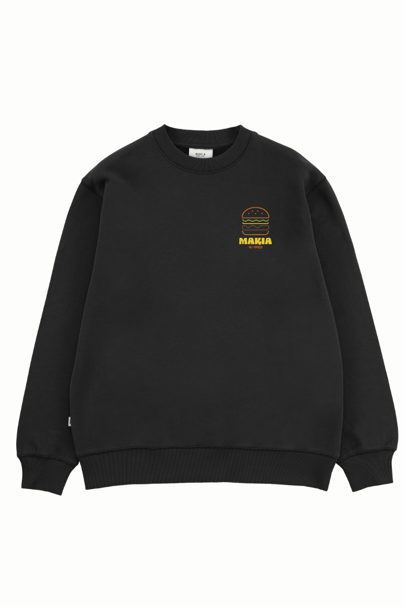 Makia x Carrols Burger sweatshirt - black