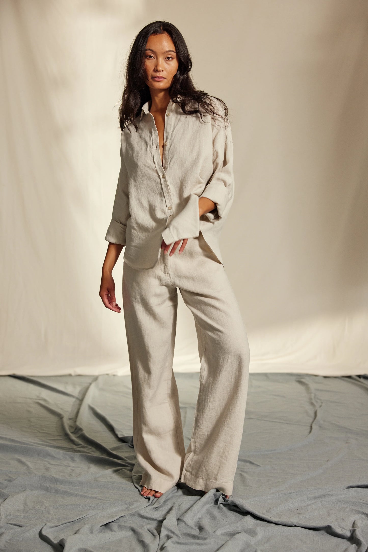 AVENY Beverly pant linen - birch