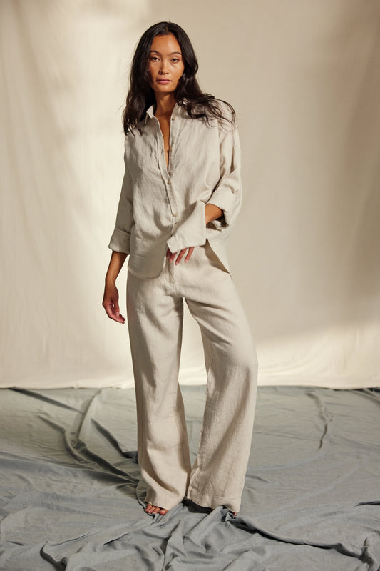 AVENY Beverly pant linen - birch