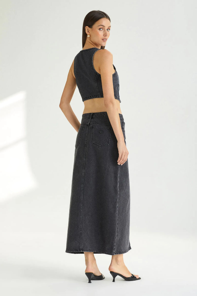 Abrand 99 Low Maxi skirt Chloe - washed black