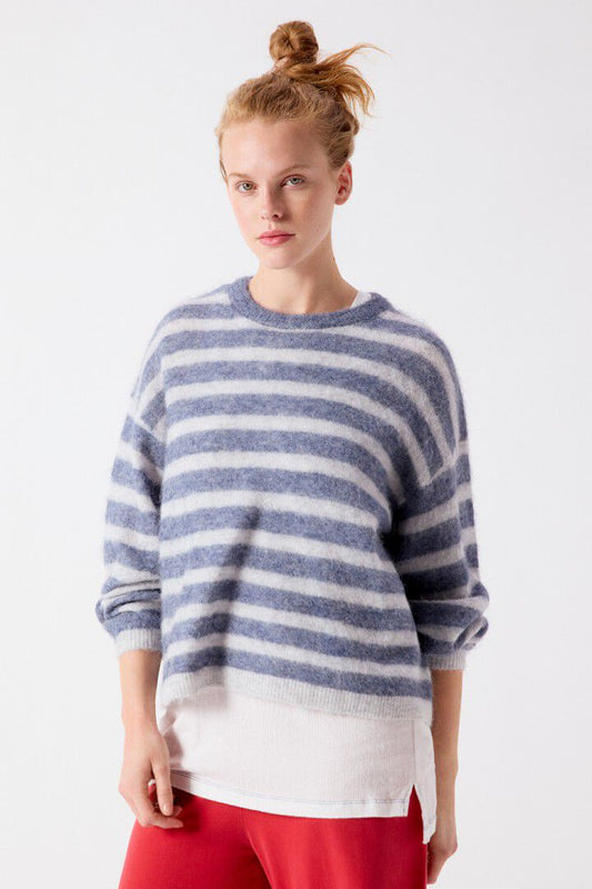 American Vintage Nenybay sweater - polaire/raye tornade