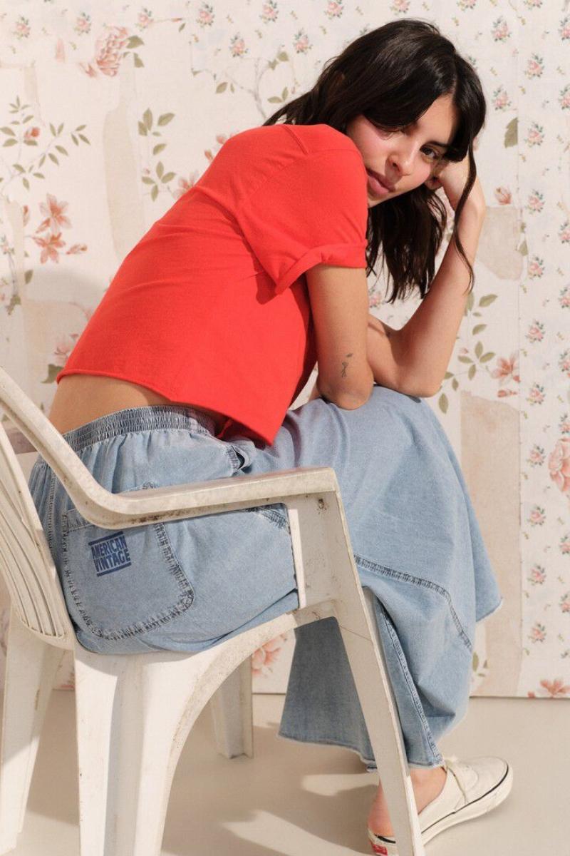 Naisten kevyt denim-hame