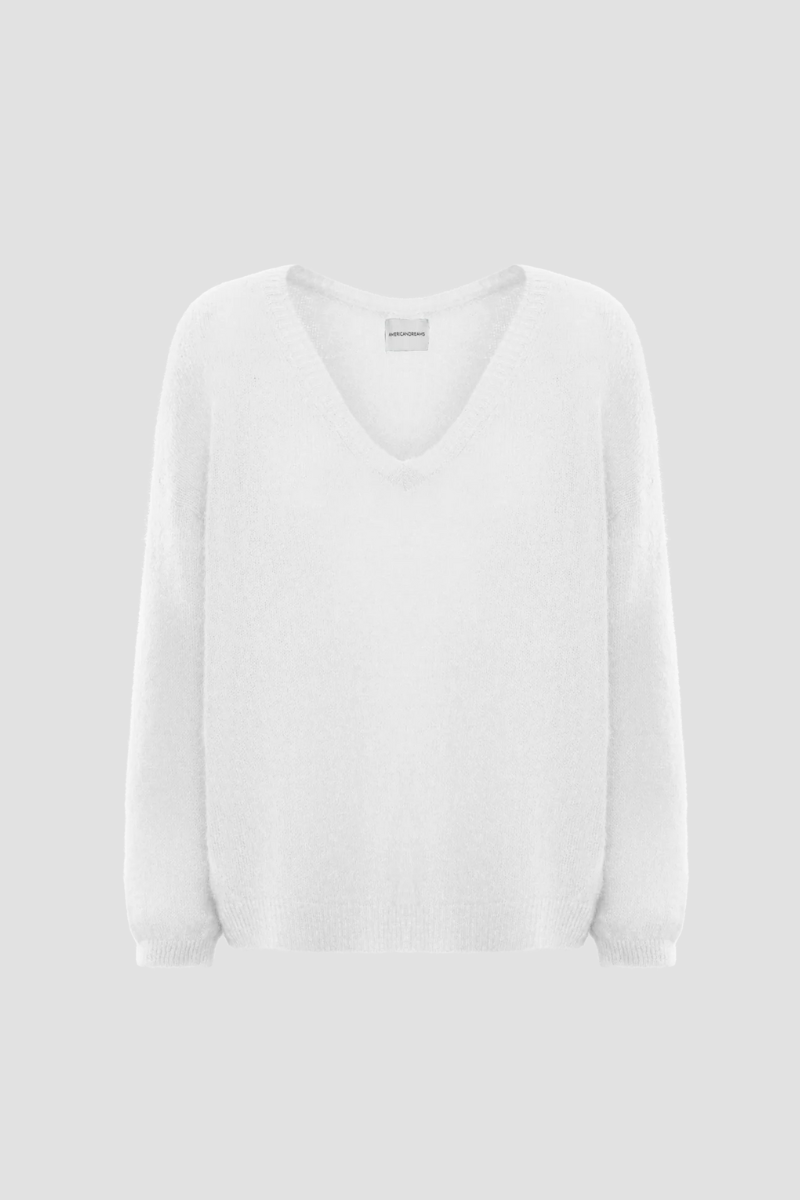 Americandreams Silja v-neck knit - white