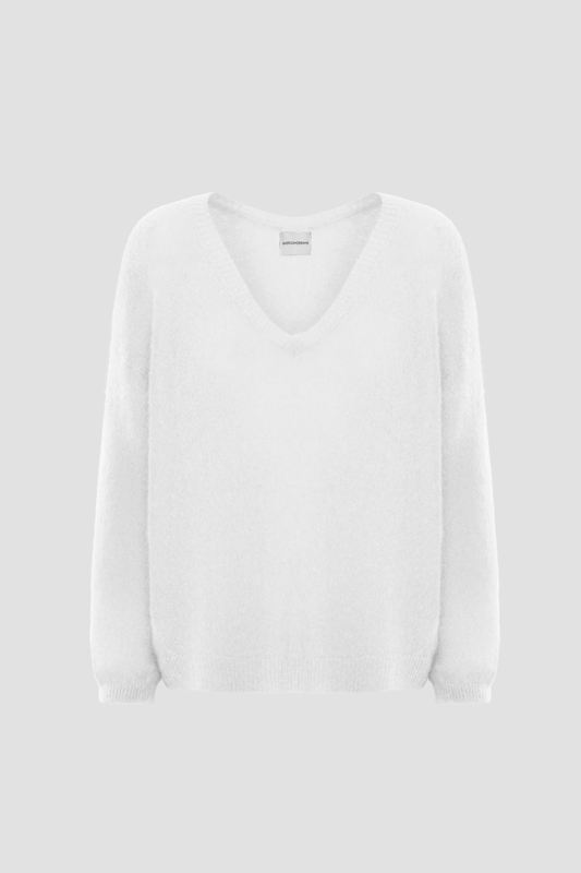 Americandreams Silja v-neck knit - white