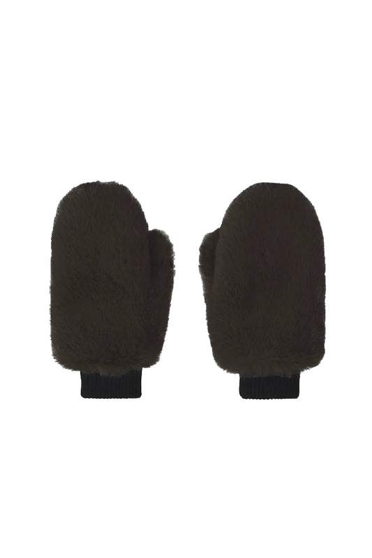 Americandreams Ted faux fur mittens - brown