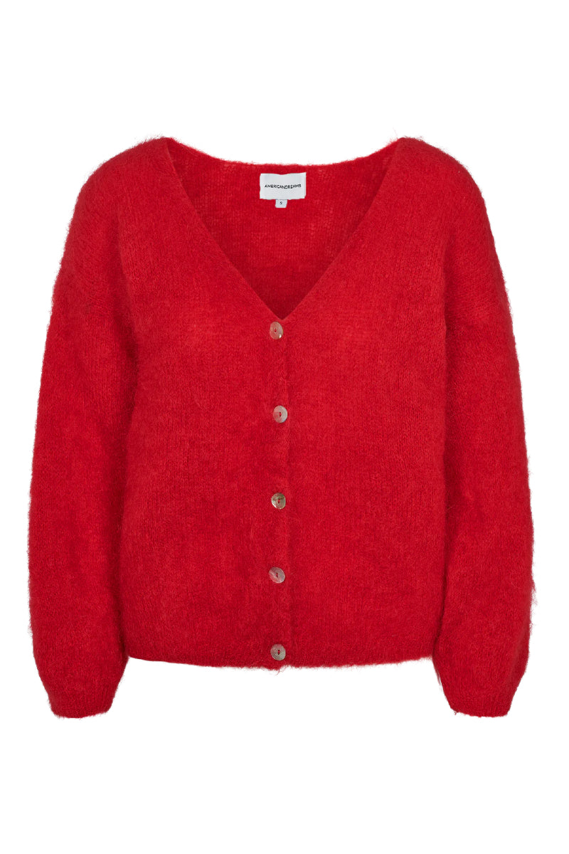 Americandreams Cornelia LS Cardigan - lipstick red