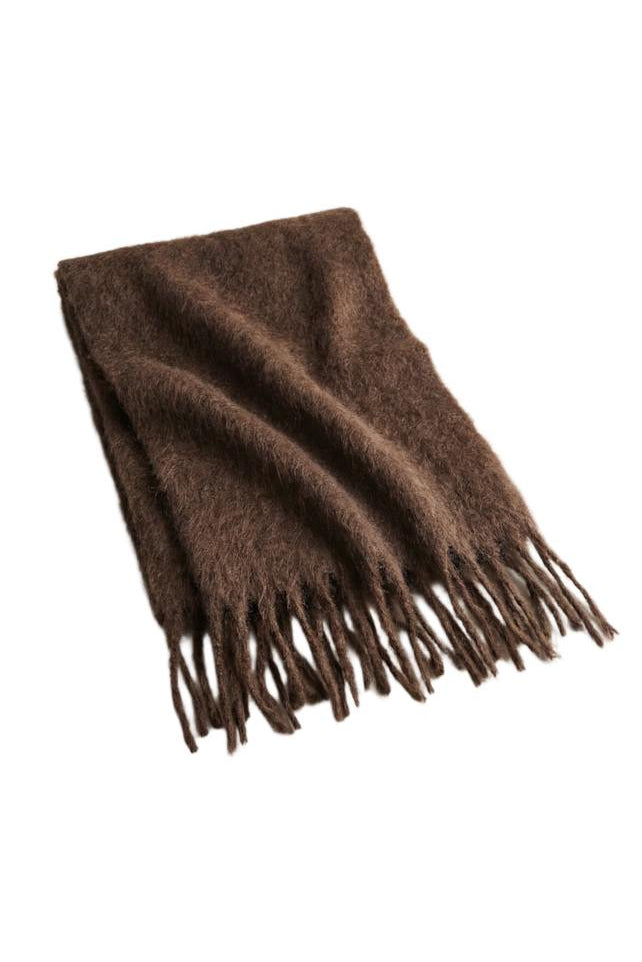 Americandreams Maui oversized fringe scarf - cocoa
