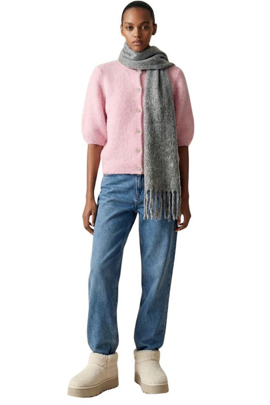 Americandreams Maui oversized fringe scarf - light grey