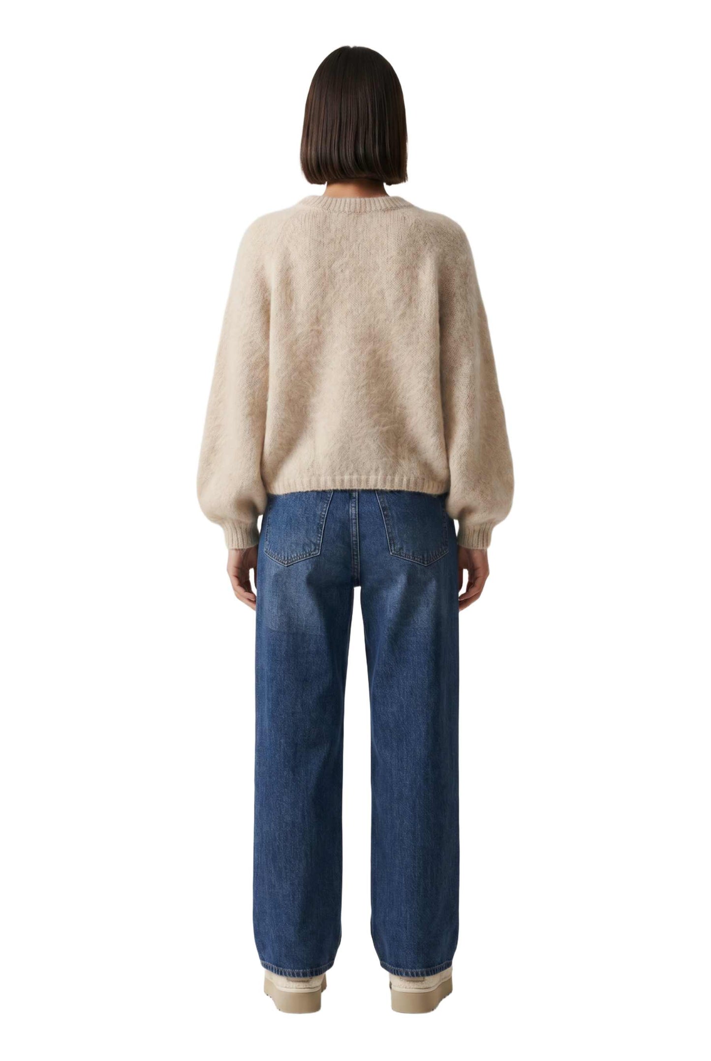 Americandreams Rosie mohair knit pullover - beige