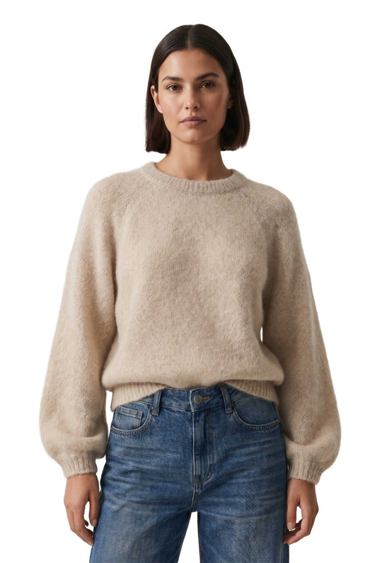 Americandreams Rosie mohair knit pullover - beige