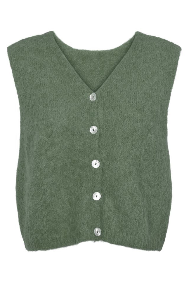 Americandreams Telma vest - dusty green