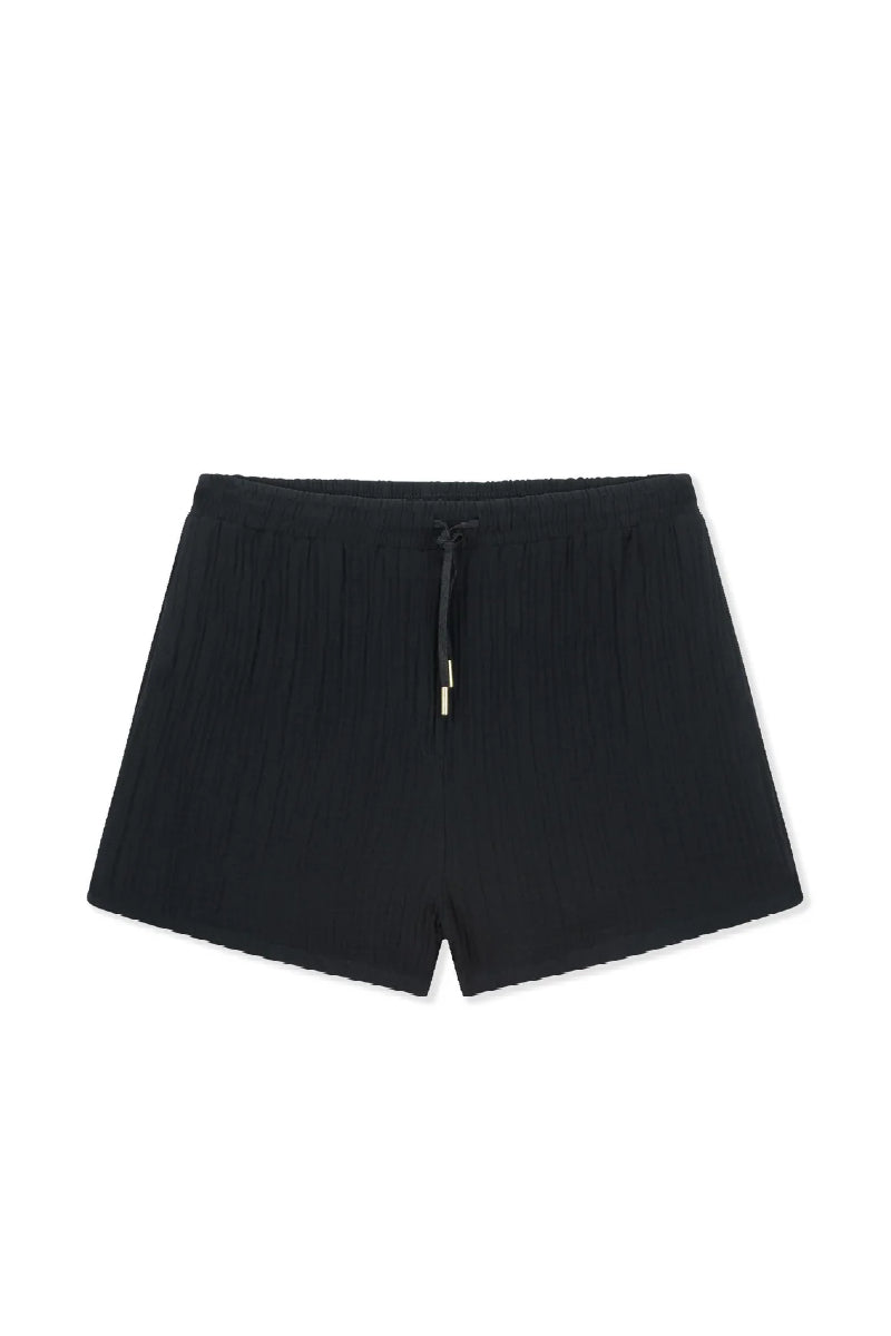 AVENY Sunset Cotton Crincle shorts - black