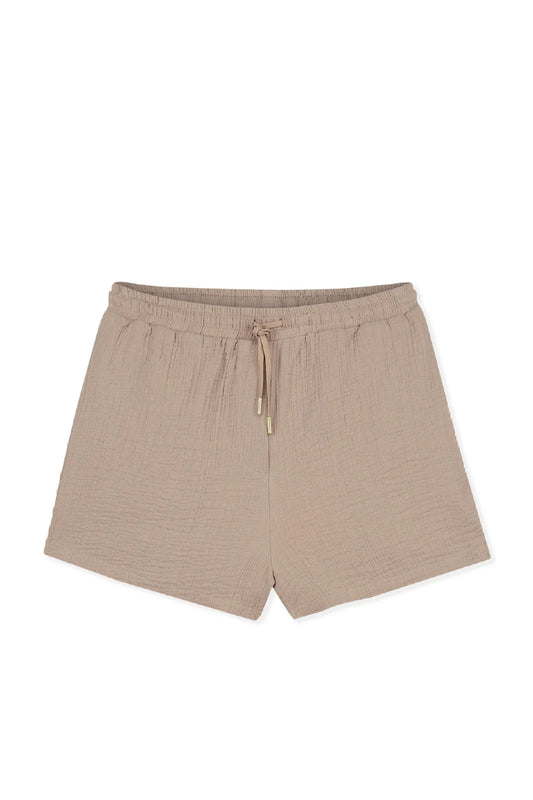 AVENY Sunset Cotton Crincle shorts - nougat