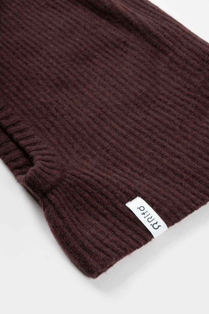 Rifo Marika Recycled Cashmere Balaclava - brown calf