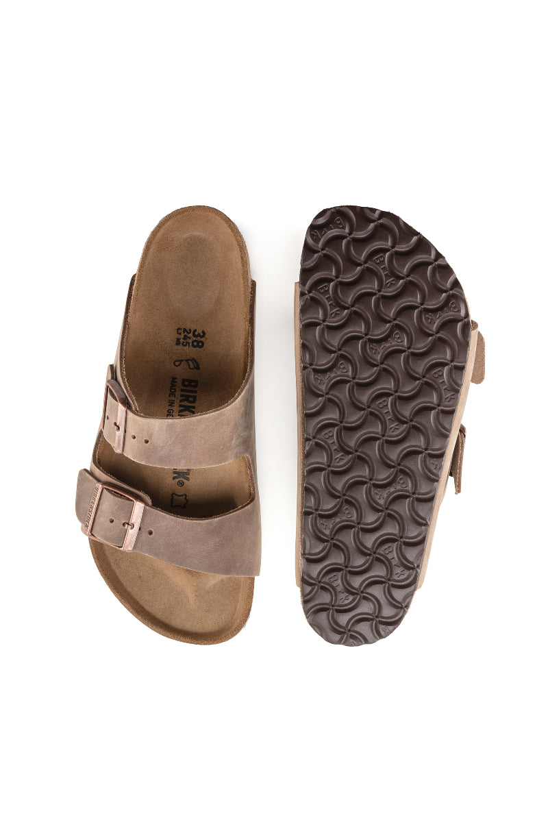 Birkenstock Arizona Oiled Leather miesten sandaalit - Tabacco brown