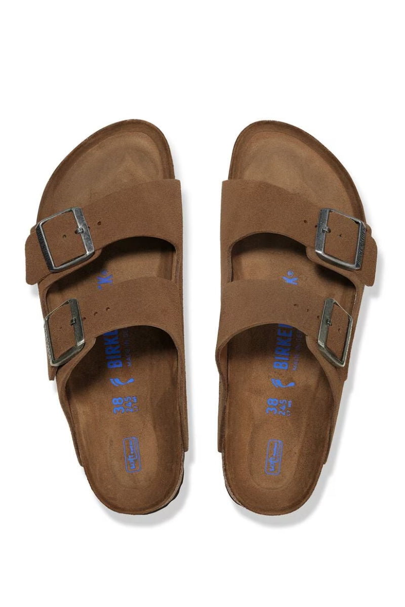 Birkenstock Arizona Soft Footbed Suede Narrow fit - dark tea tonal