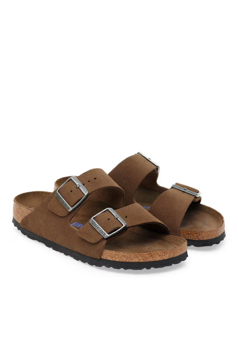 Birkenstock Arizona Soft Footbed Suede Narrow fit - dark tea tonal