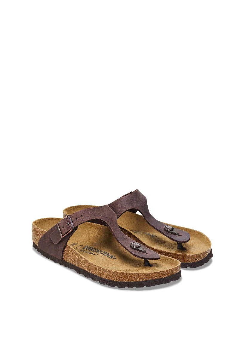 Birkenstock Gizeh Oiled Leather Regular Fit - habana