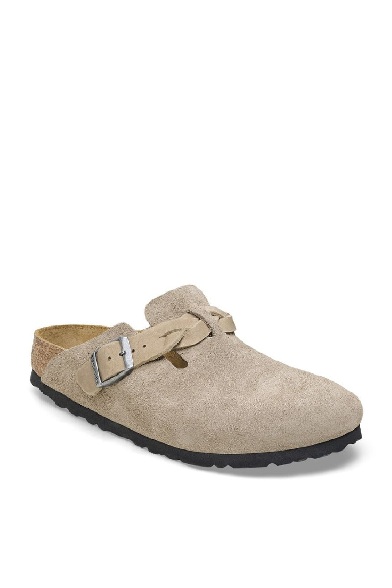 Birkenstock Boston Braided suede leather - taupe