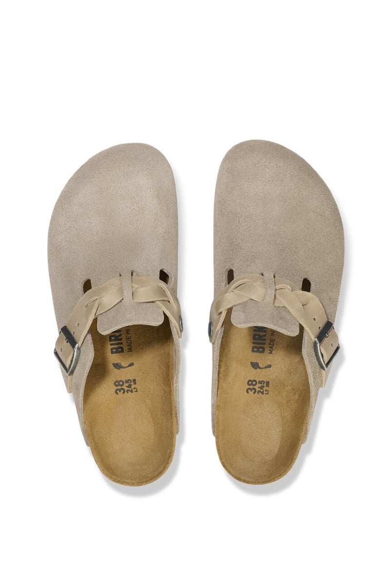 Birkenstock Boston Braided suede leather - taupe