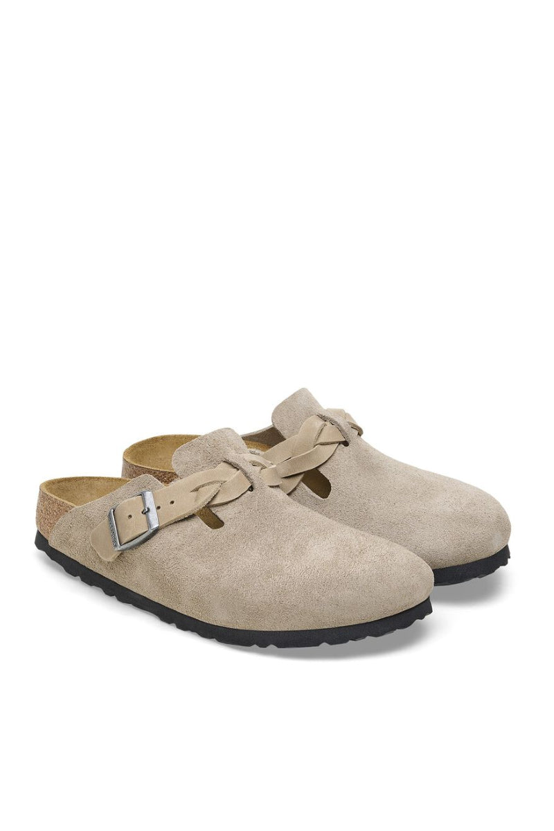 Birkenstock Boston Braided suede leather - taupe