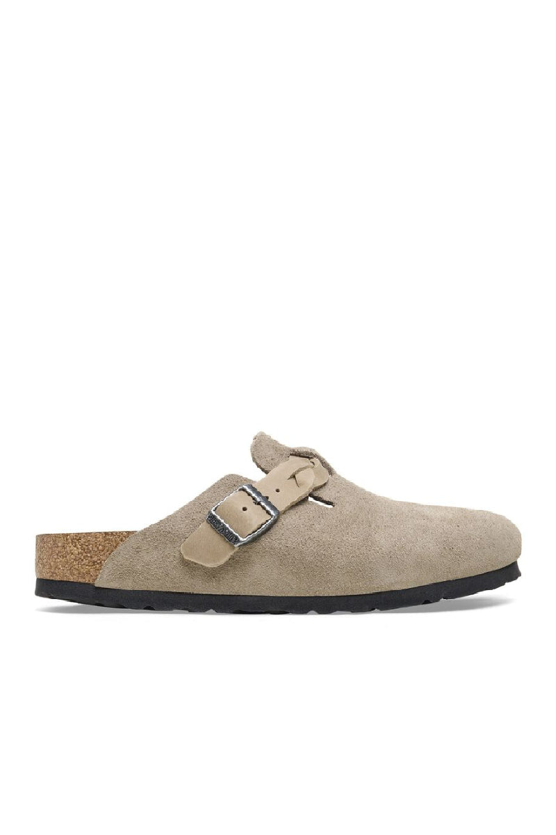 Birkenstock Boston Braided suede leather - taupe