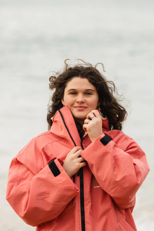 Bleubird Unisex Nordic Robe  - coral