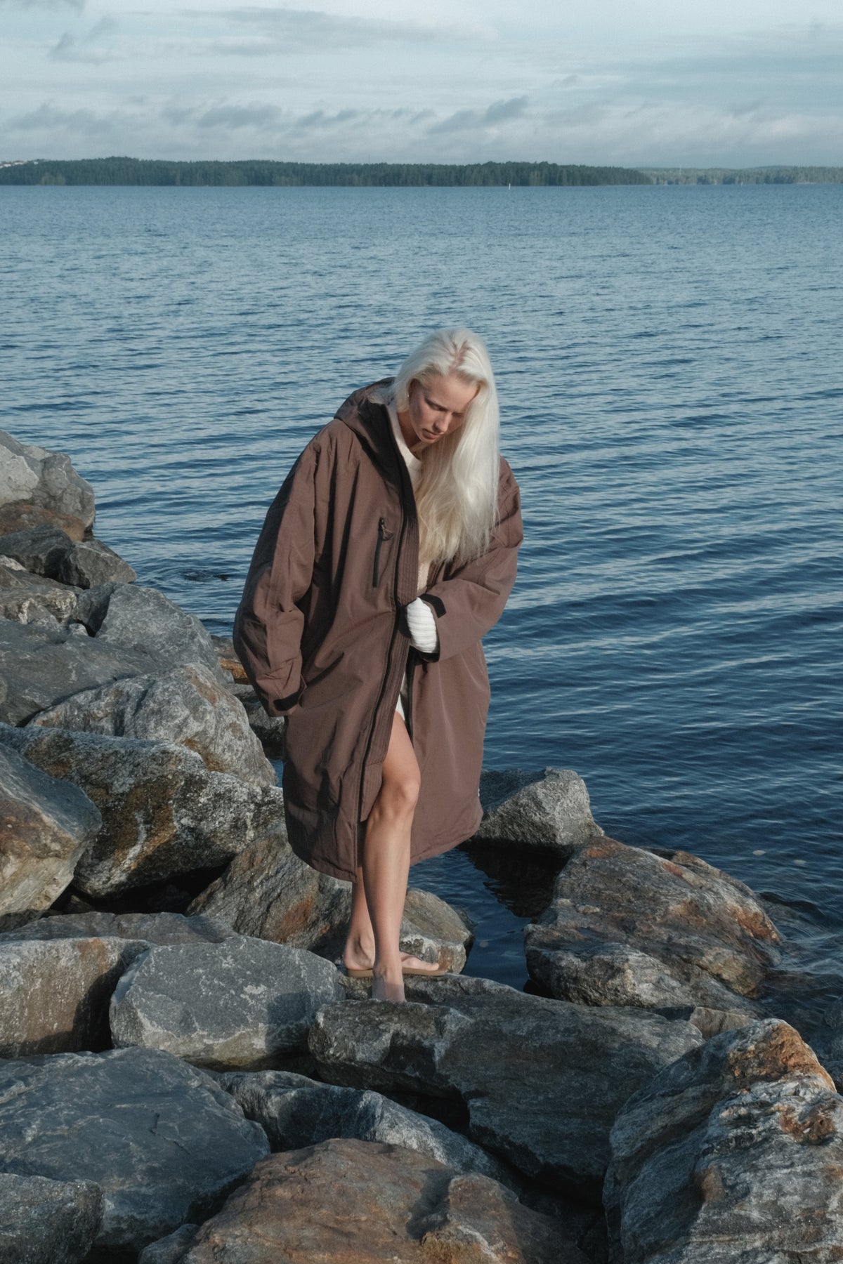 Bleubird Unisex Nordic Robe - mocha