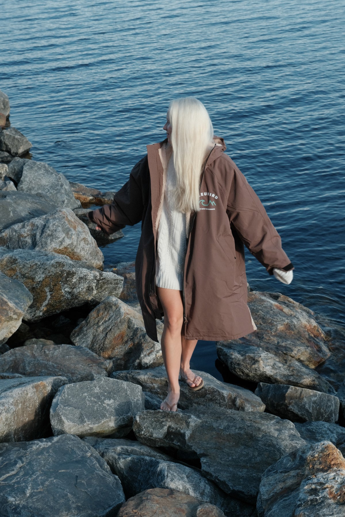 Bleubird Unisex Nordic Robe - mocha