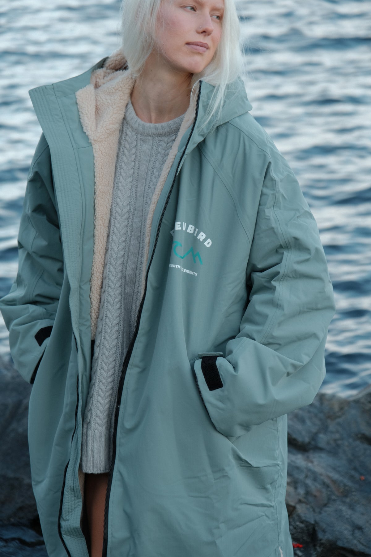 Bleubird Unisex Nordic Robe - sage