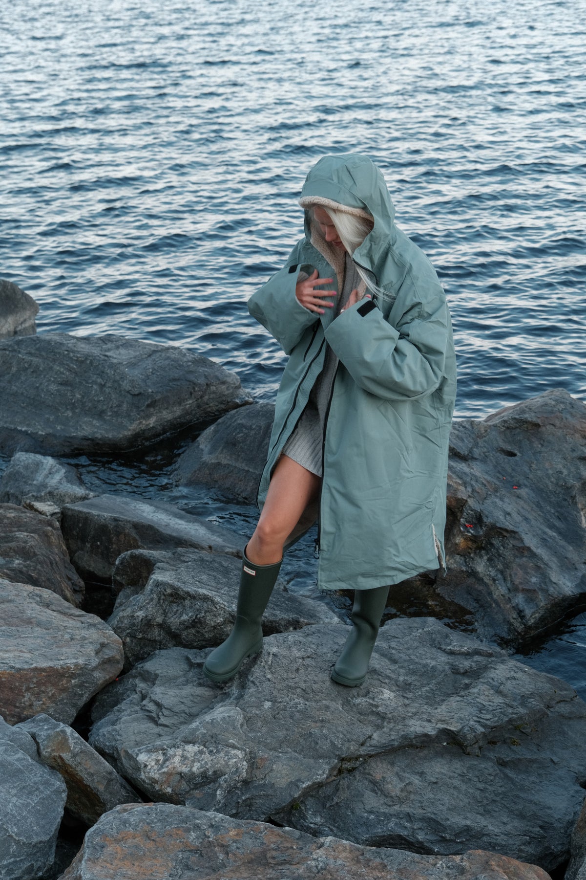 Bleubird Unisex Nordic Robe - sage