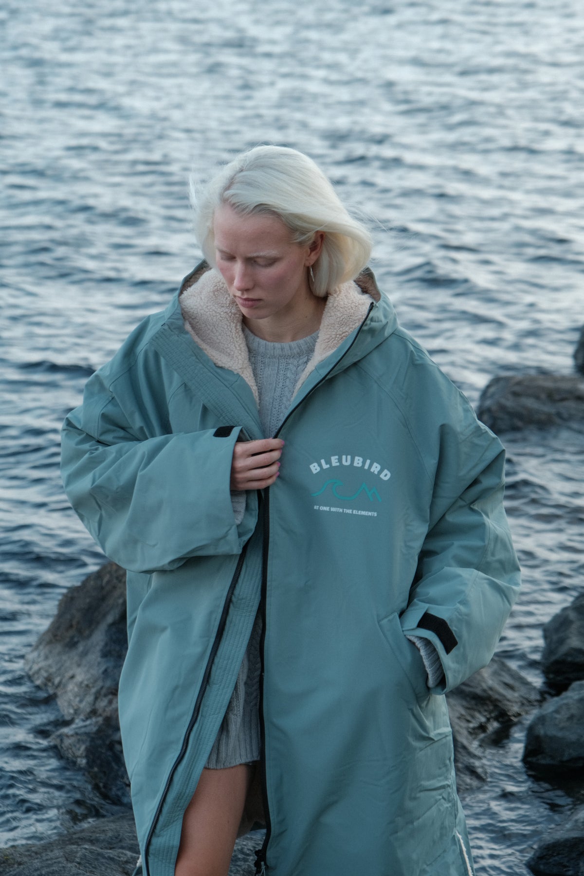 Bleubird Unisex Nordic Robe - sage