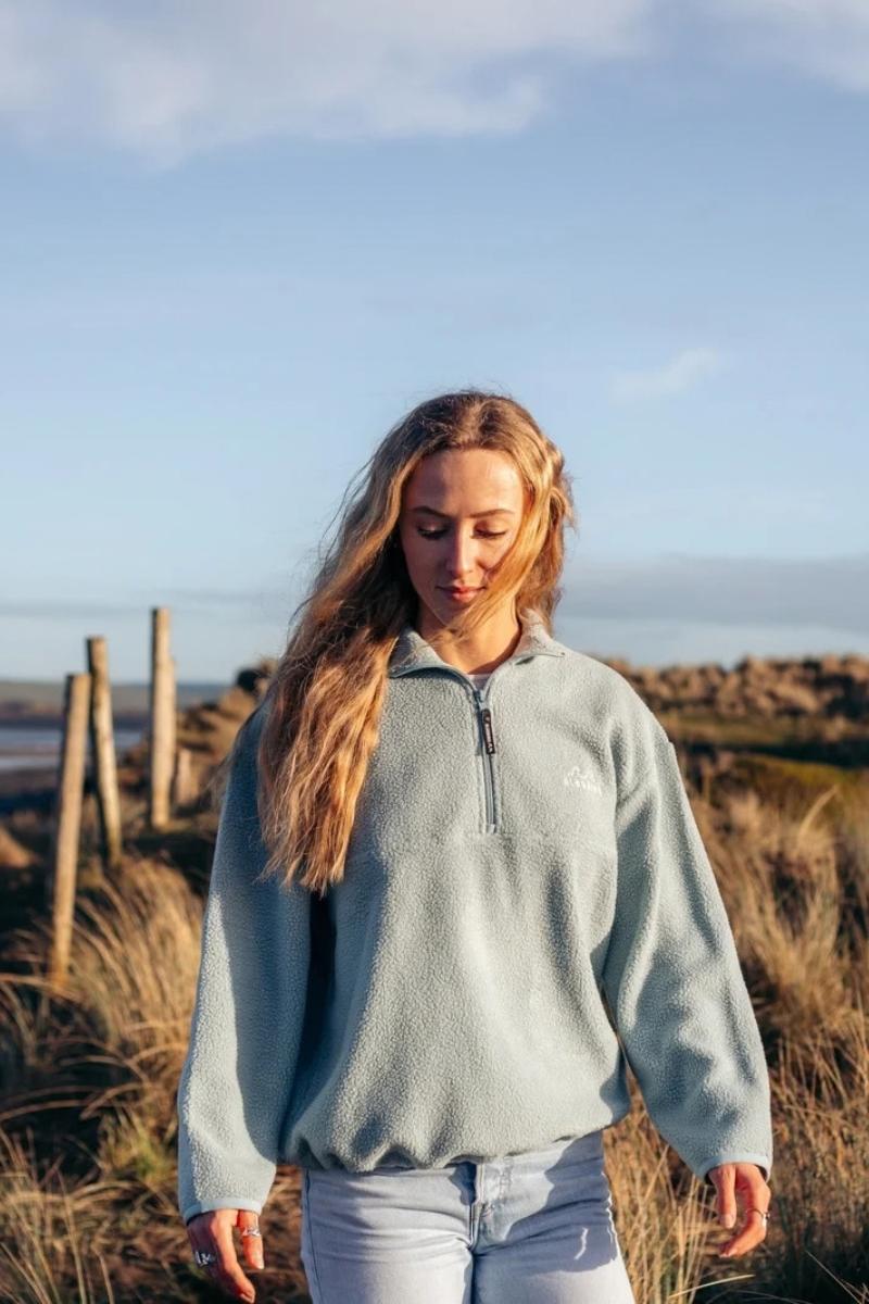 Naisten vaaleansininen fleece
