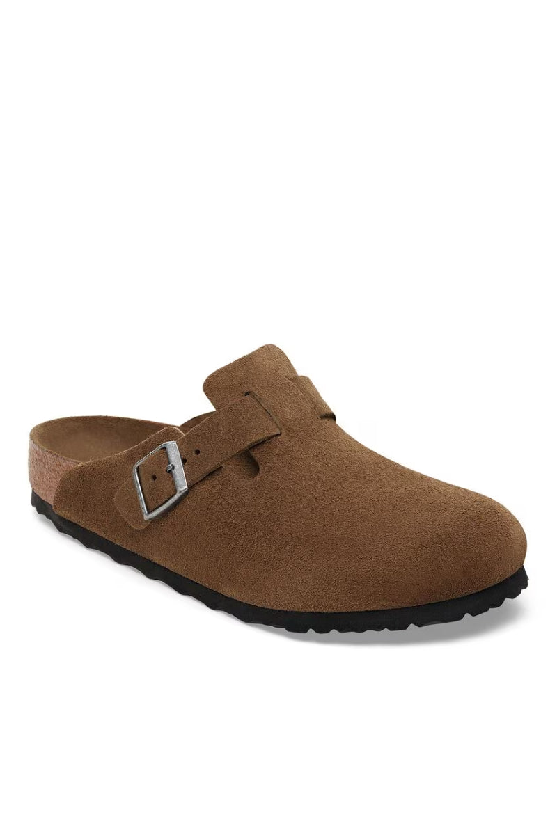 Birkenstock Boston Narrow fit - Dark Tea Tonal