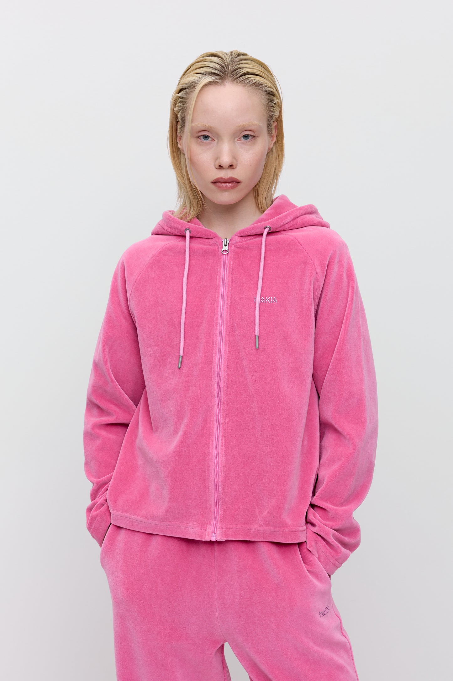 Makia x Nylon Beat Nylon Zip Hoodie - pink