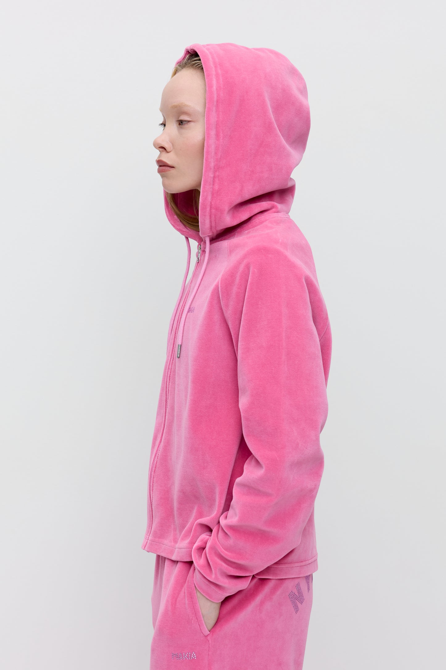 Makia x Nylon Beat Nylon Zip Hoodie - pink
