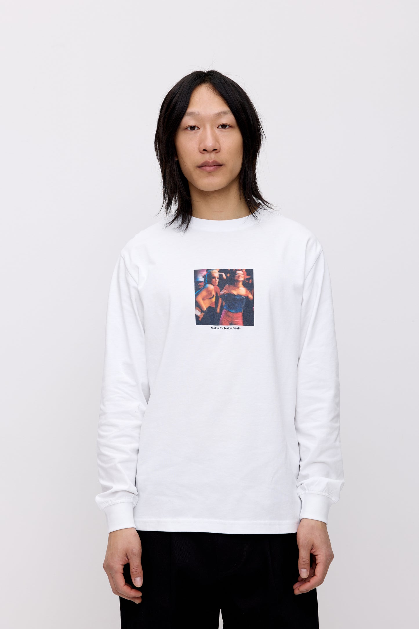 Makia x Nylon Beat Album Longsleeve - white