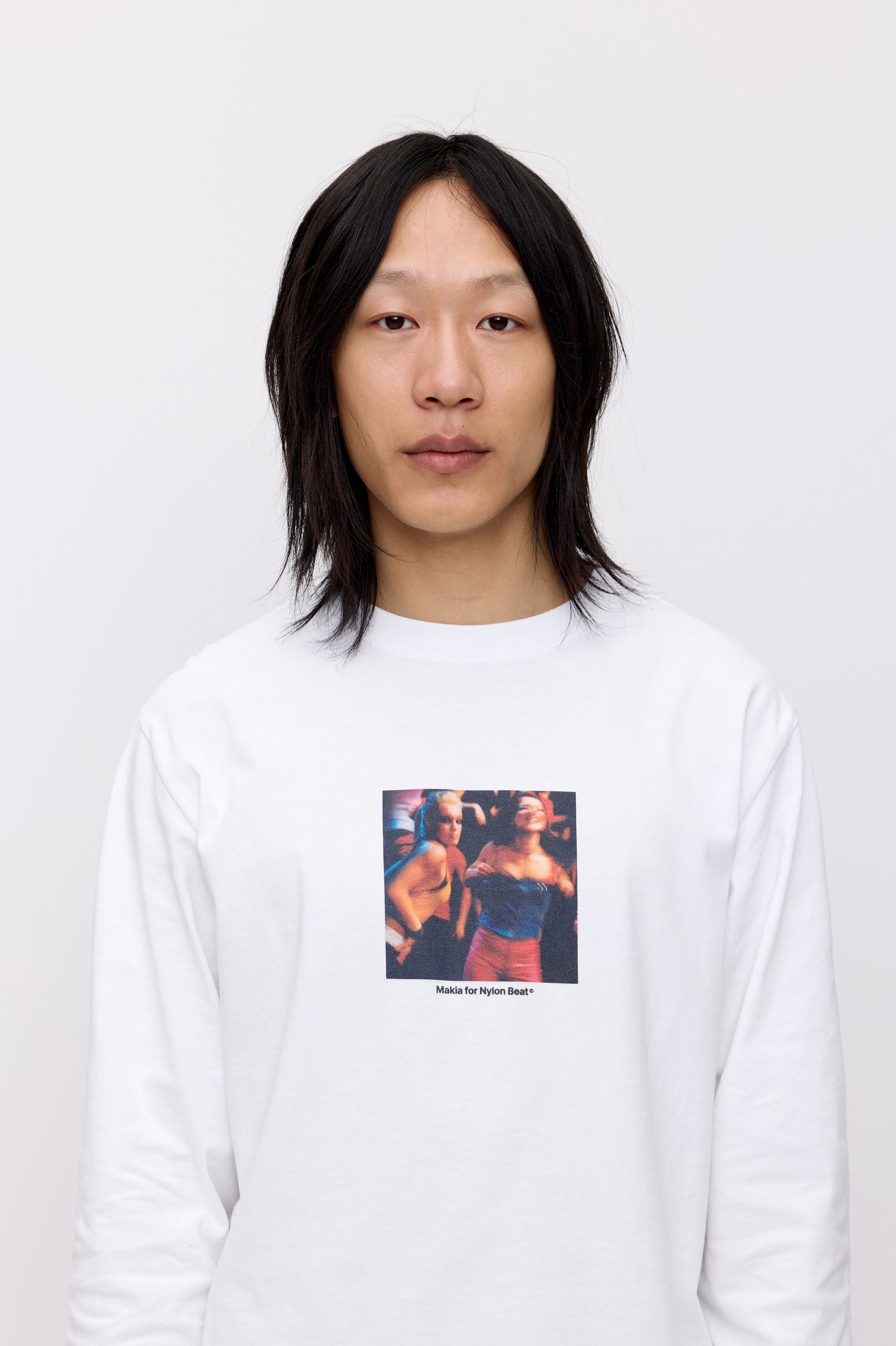 Makia x Nylon Beat Album Longsleeve - white