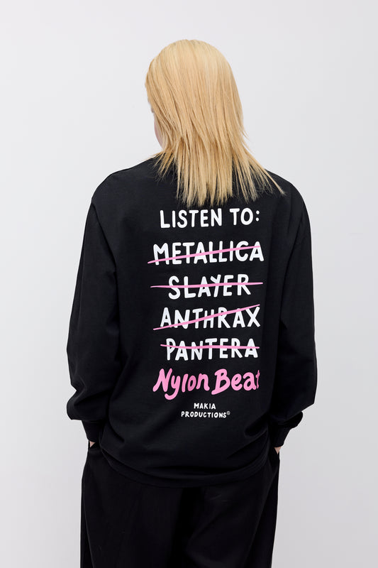 Makia x Nylon Beat Listen to Longsleeve - black