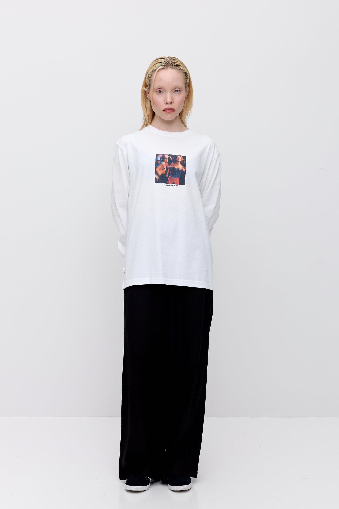 Makia x Nylon Beat Album Longsleeve - white