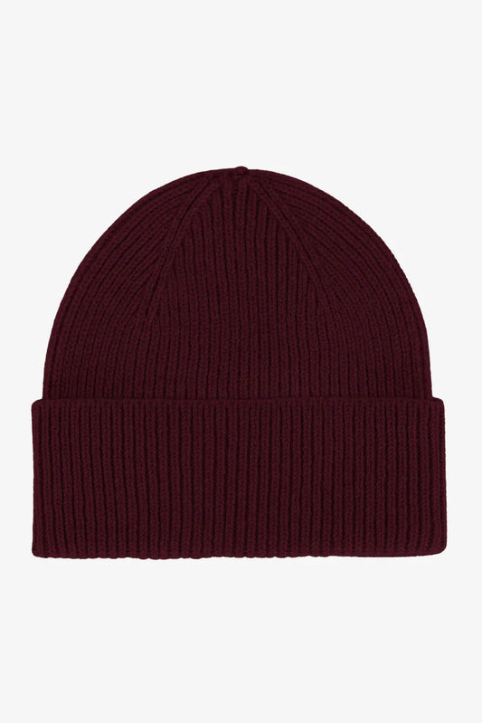 Colorful Standard Merino Wool Beanie - oxblood red