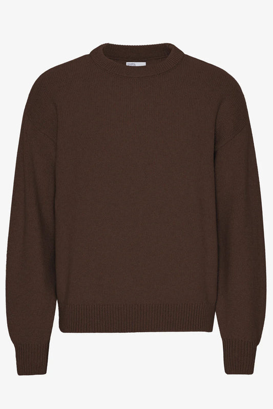 Colorful Standard Oversized Merino wool crew - coffee brown