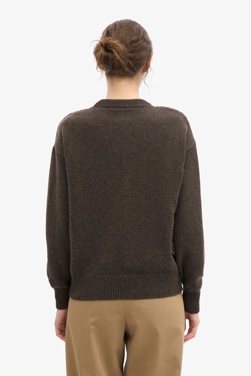 Colorful Standard Oversized Merino wool crew - coffee brown